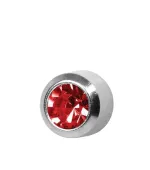 Серьги Caflon Studex средний размер Рубин - июль R207W серебро