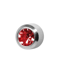 Серьги Caflon Studex средний размер Рубин - июль R207W серебро