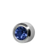 Сережки Caflon Studex средние завальцовка Сапфир серебро (сентябрь)