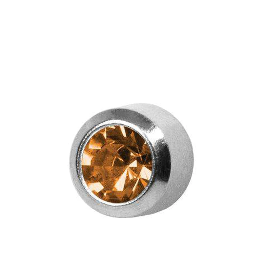 Сережки Caflon Studex середній розмір Топаз - лист R211W срібло