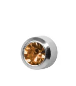 Серьги Caflon Studex средний размер Топаз - ноябрь R211W серебро