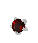 Сережки Caflon Studex средние крапановые Гранат серебро (январь)