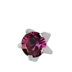 Сережки Caflon Studex средние крапановые Аметист серебро (февраль)