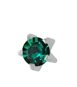 Сережки Caflon Studex средние крапановые Изумруд серебро (май)