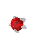 Сережки Caflon Studex средние крапановые Рубин серебро (июль)