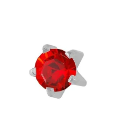 Сережки Caflon Studex середні крапанові Рубін срібло (липень)