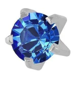 Серьги Caflon Studex средние крапан (Сапфир серебро сентябрь)