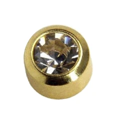 Сережки Caflon Studex мини завальцовка Горный Хрусталь