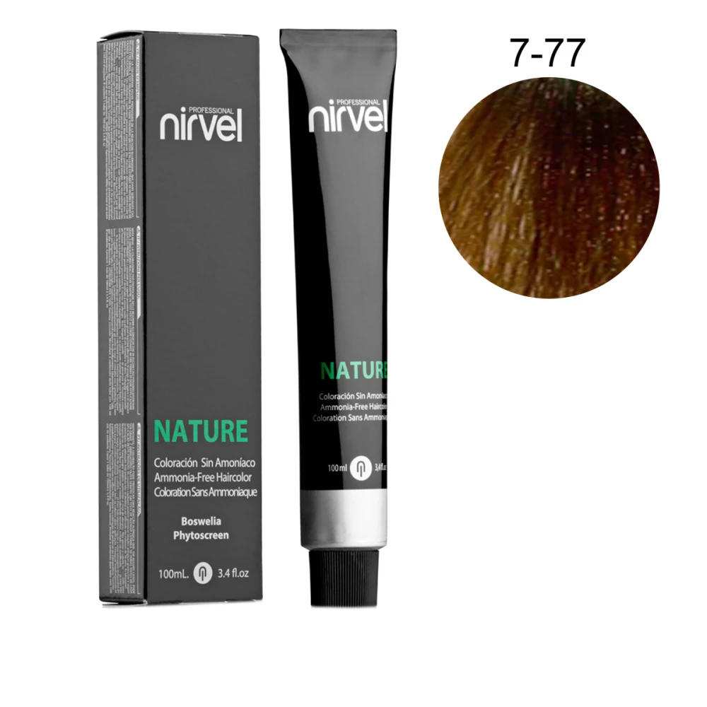 Фарба для волосся без аміаку Nirvel Nature 7-77 100 мл