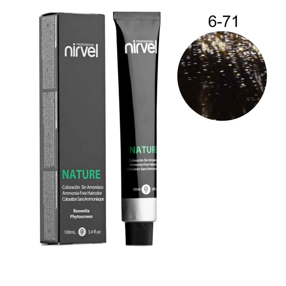 Фарба для волосся без аміаку Nirvel Nature 6-71 100 мл