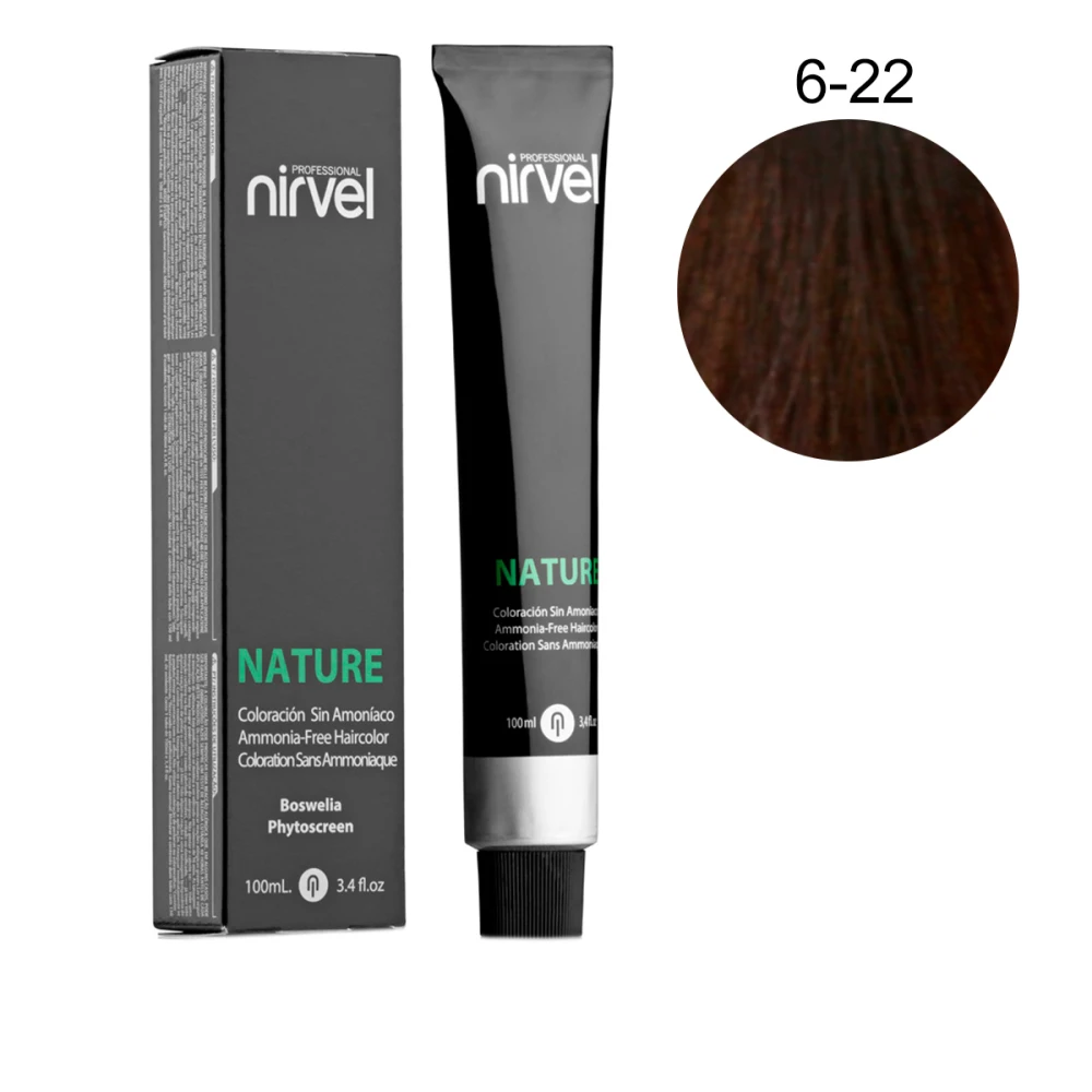 Фарба для волосся без аміаку Nirvel Nature 6-22 100 мл