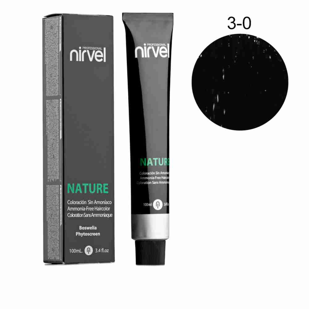 Фарба для волосся без аміаку Nirvel Nature 3-0 100 мл