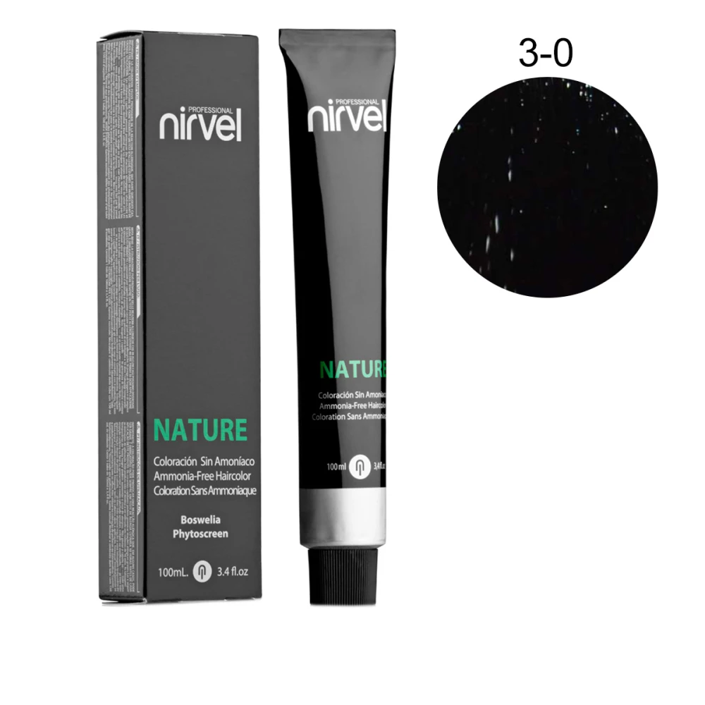 Краска для волос без аммиака Nirvel Nature 3-0 100 мл