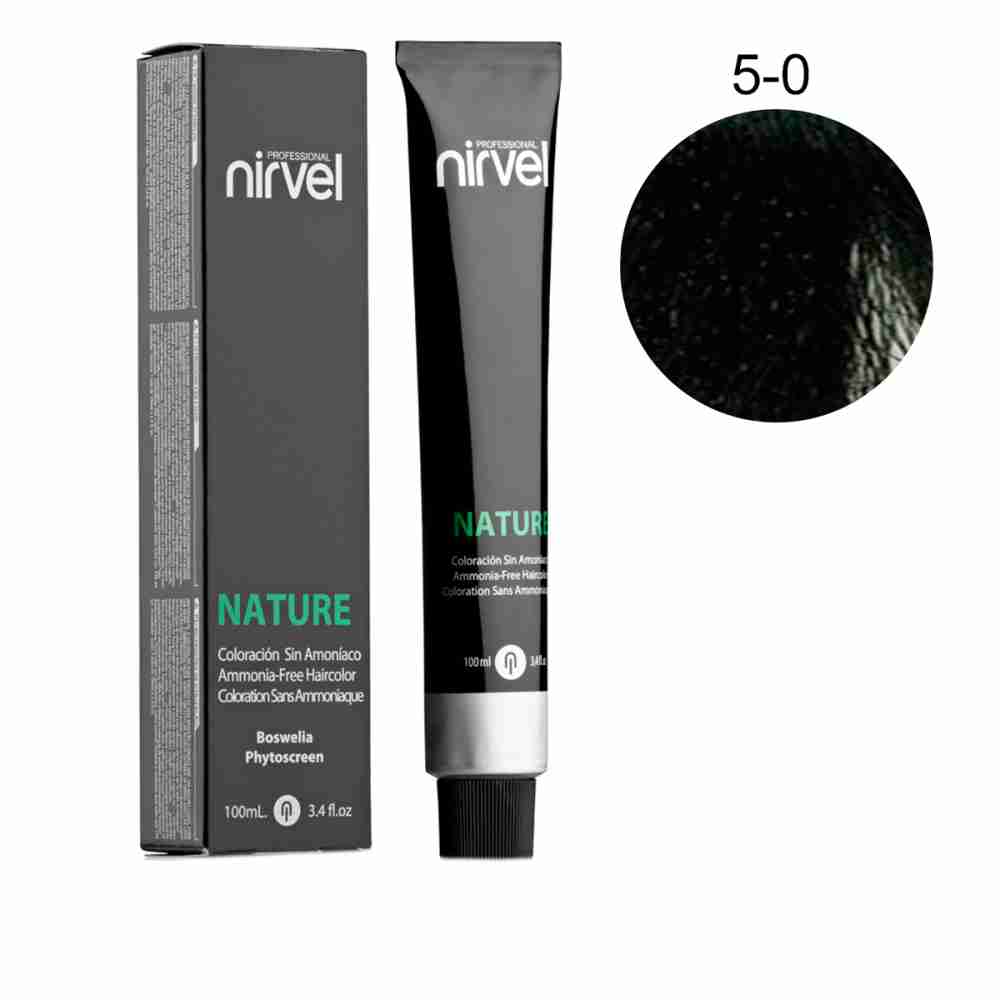 Фарба для волосся без аміаку Nirvel Nature 5-0 100 мл