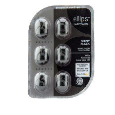 Вітаміни для волосся Silky Black Ellips Шовкова ніч (блиск темного волосся) 6*1 мл