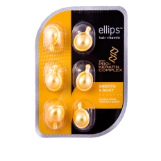 Витамины для волос Smooth & Silky Ellips Безупречный шелк с Про-Кератином 6*1 мл