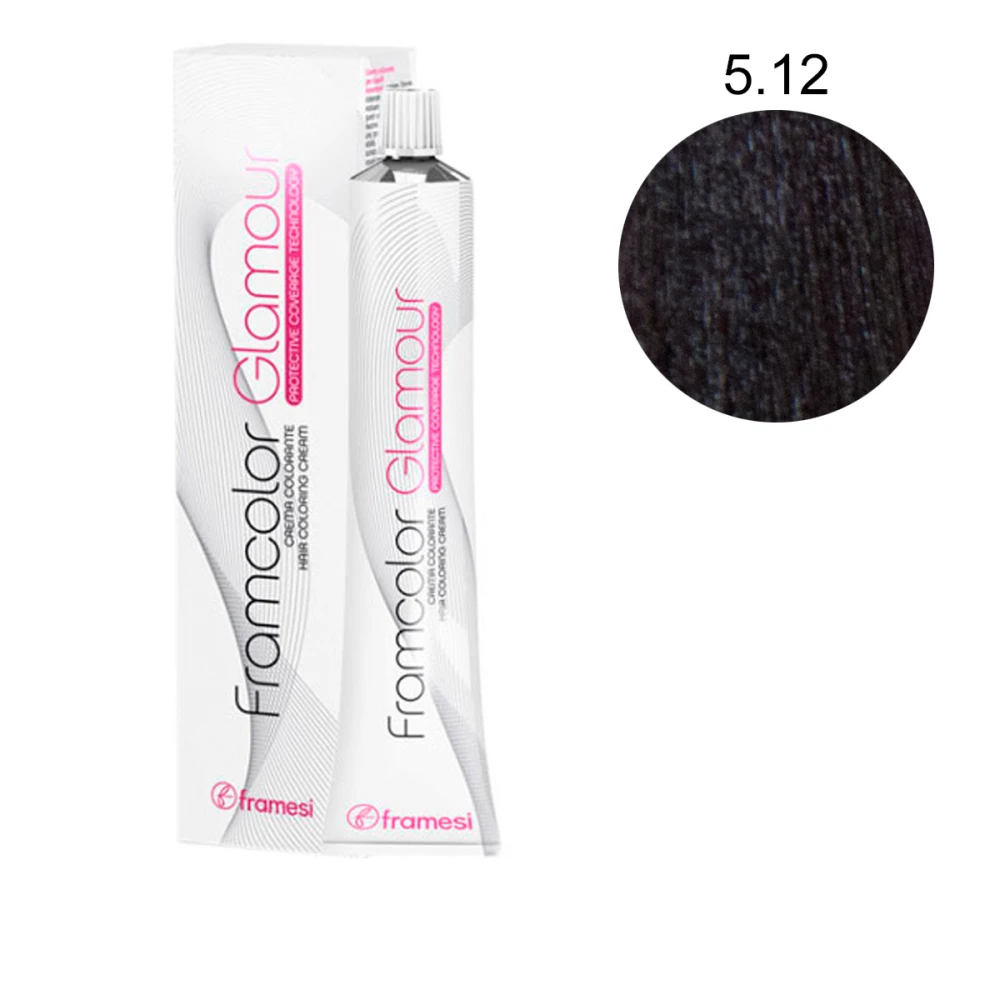 Фарба для волосся Framesi Glamour, 100 мл (5-12 - Попелястий натуральний світлий каштан)