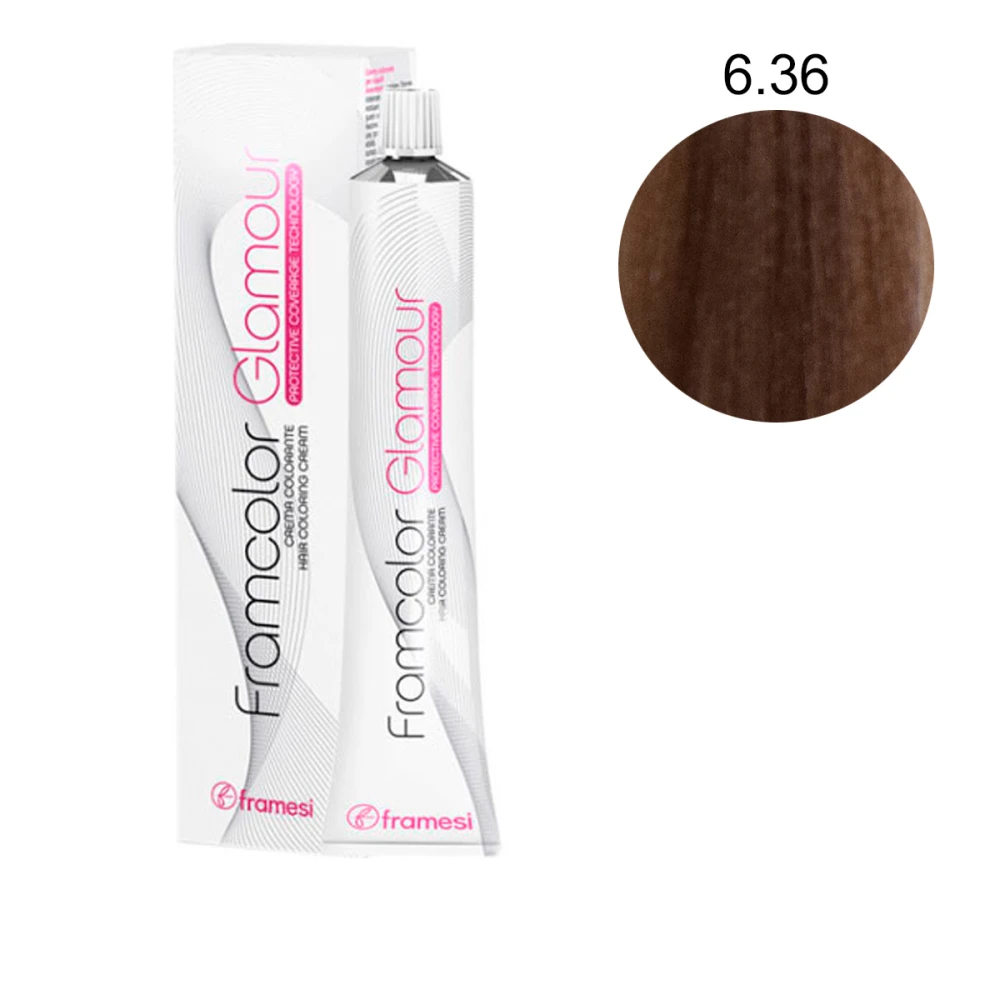 Краска для волос Framesi Glamour, 100 мл (6-36 - Темно-песочный блондин)