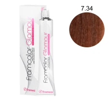 Фарба для волосся Framesi Glamour, 100 мл (7-34 - Золотий мідний середній блондин)