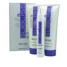 Набір 2 для розгладження ослабленого волосся з кератином Maxima SUBLISS гель 250 мл + молочко 250 мл + захист 75 мл