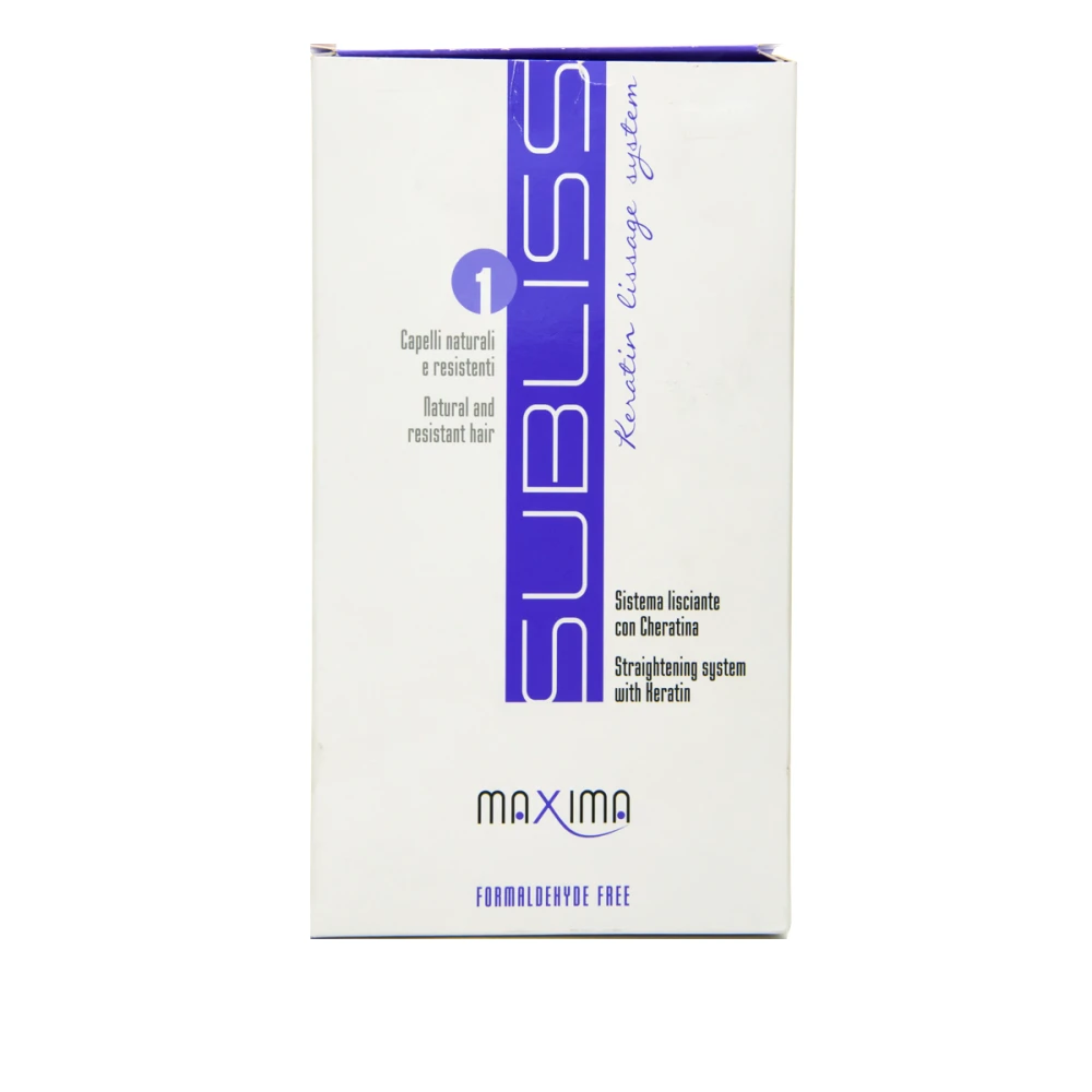 Набор 1 для разглаживания волос с кератином Maxima SUBLISS гель 250 мл + молочко 250 мл + защита 75 мл