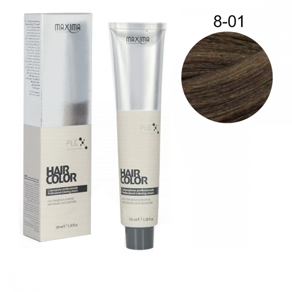 Краска для волос с кератином Maxima Vital 8-01 100 мл