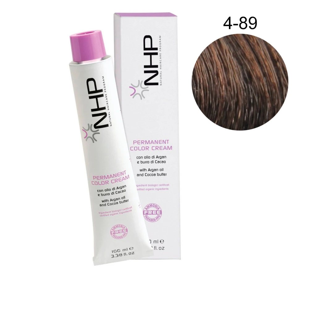 Краска для волос без аммиака с аргановым маслом Maxima NHP 4-89 100 мл