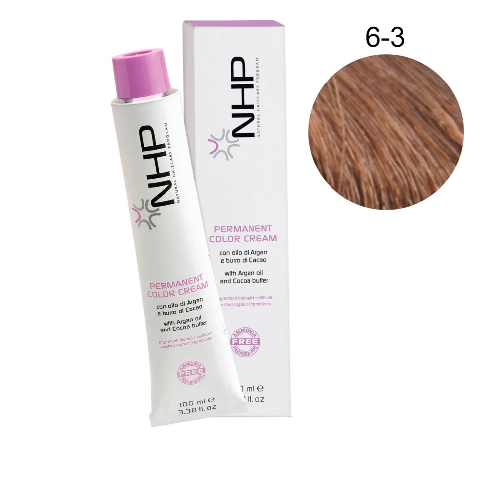 Фарба для волосся без аміаку з аргановим маслом Maxima NHP 6-3 100 мл