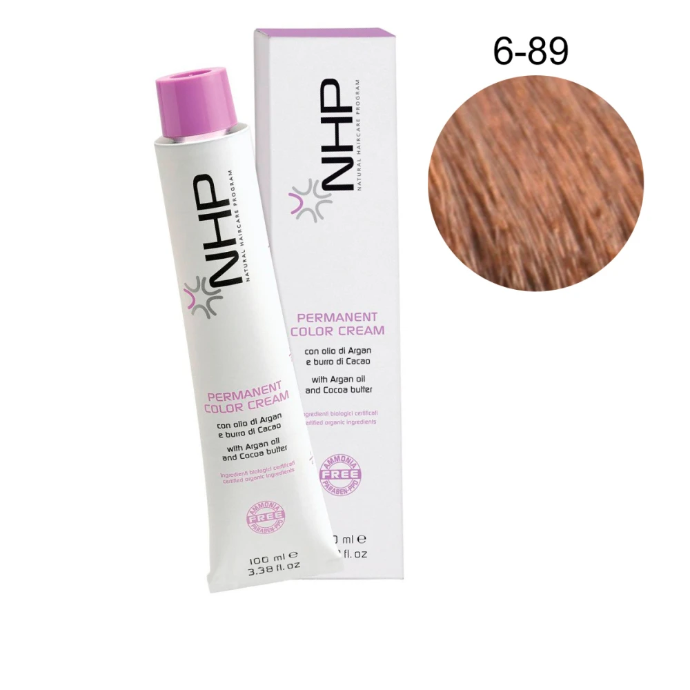 Краска для волос без аммиака с аргановым маслом Maxima NHP 6-89 100 мл