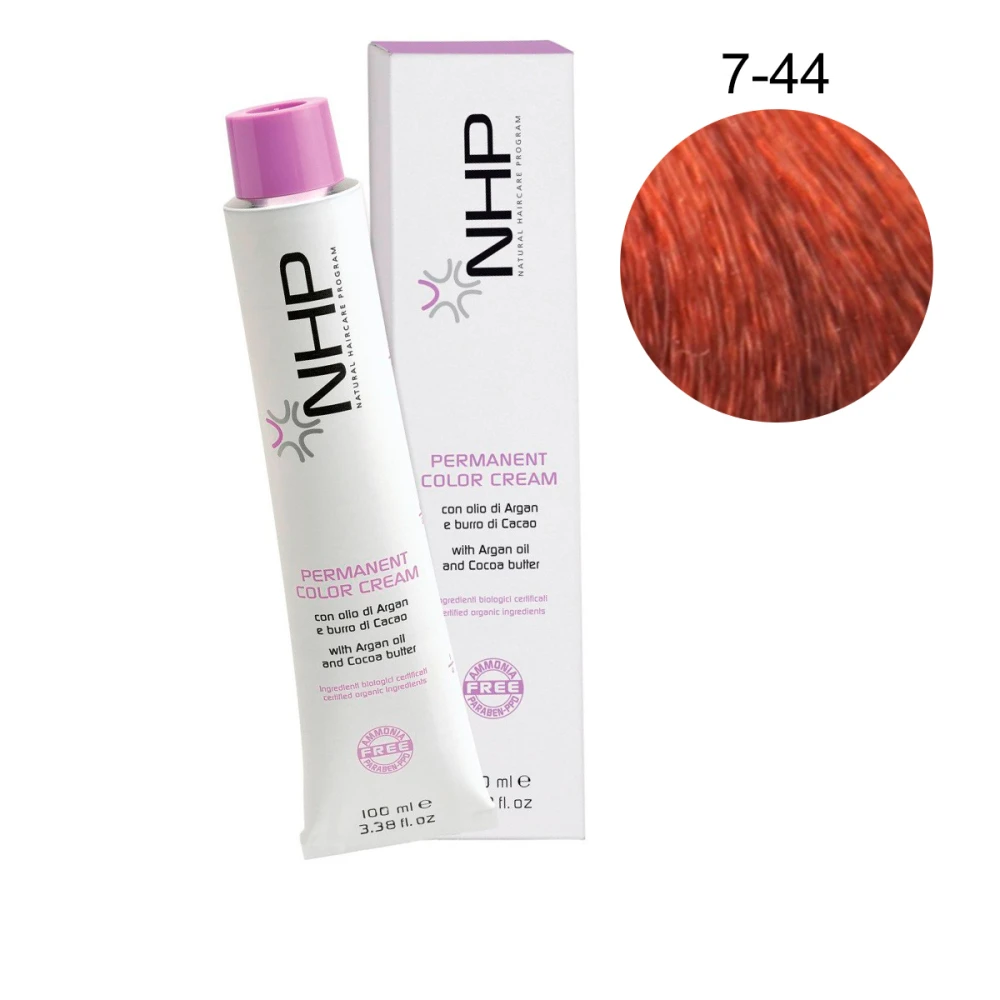Краска для волос без аммиака с аргановым маслом Maxima NHP 7-44 100 мл