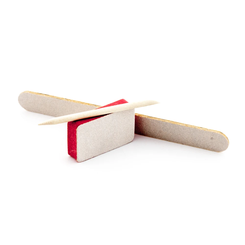 Набір для манікюру індивідуальний FRC (міні-пилка 180/240 + міні-баф 180/240 + апельсинова паличка)