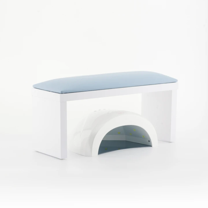 Подлокотник FRC для маникюра на белых ножках XL (Blue)