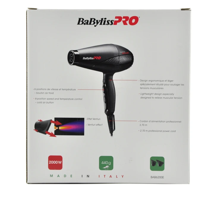 Фен Babyliss Pro BAB6200E Black Star 2000 W