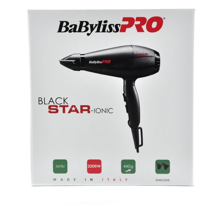 Фен Babyliss Pro BAB6250IE Black Star Ionic