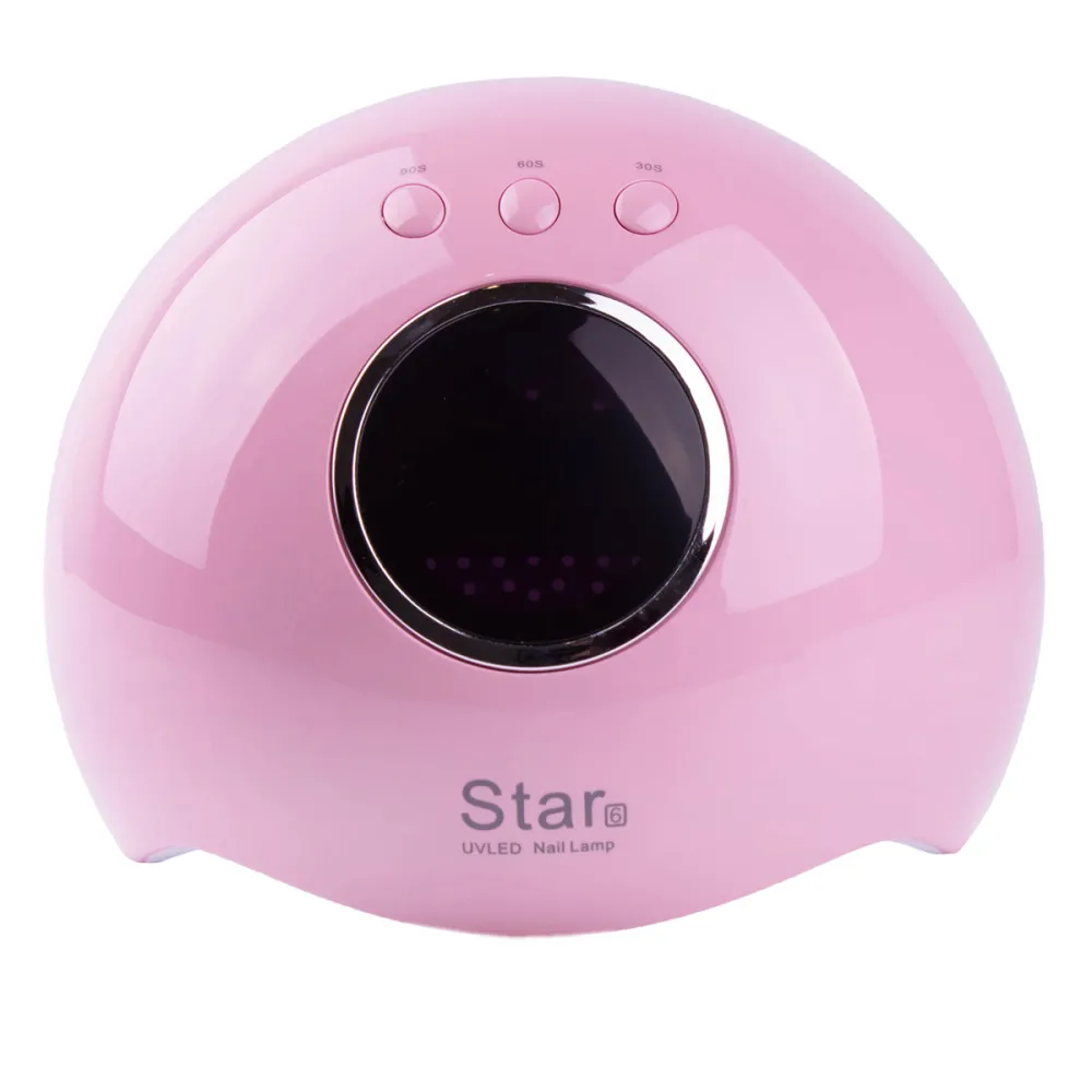 Лампа SUN LED/UV гибрид STAR 6 с дисплеем Pink 24 Вт