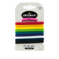 Резинка для волос Denman яркие 10шт.