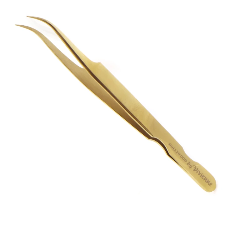 Набор Vivienne Gold Premium на 6 пинцетов с золотым напылением в раскладном пенале с магнитной кнопкой