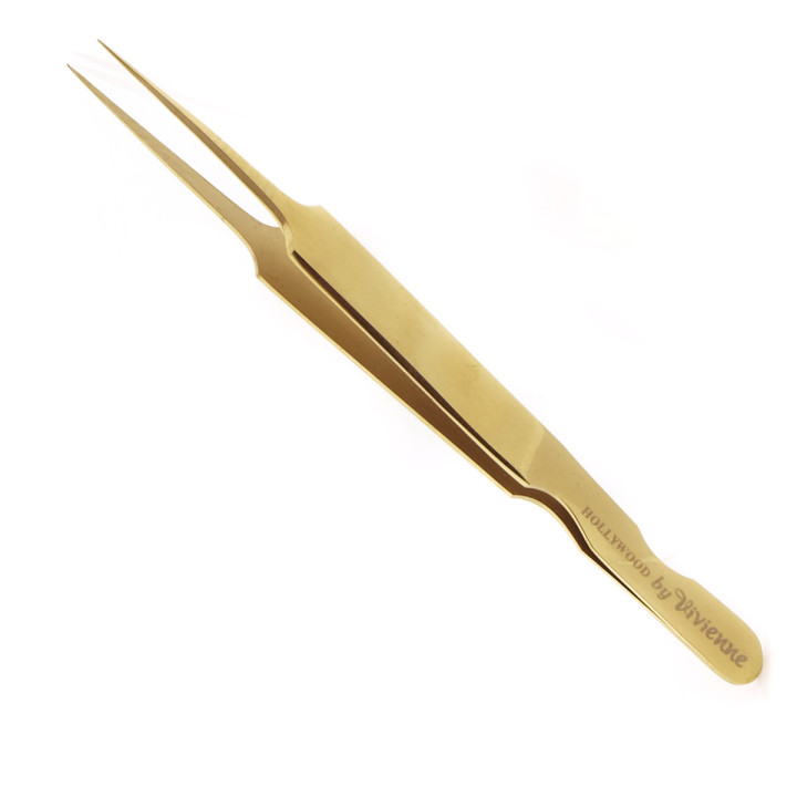 Набор Vivienne Gold Premium на 6 пинцетов с золотым напылением в раскладном пенале с магнитной кнопкой