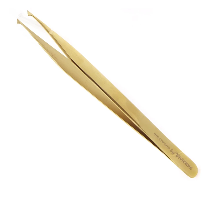 Набор Vivienne Gold Premium на 6 пинцетов с золотым напылением в раскладном пенале с магнитной кнопкой