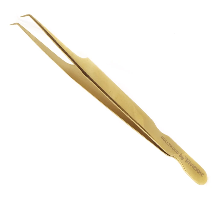 Набор Vivienne Gold Premium на 6 пинцетов с золотым напылением в раскладном пенале с магнитной кнопкой