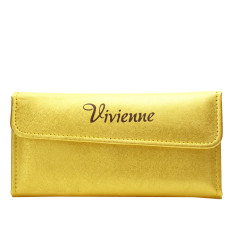 Набір Vivienne Gold Premium на 6 пінцетів із золотим напиленням у розкладному пеналі з магнітною кнопкою