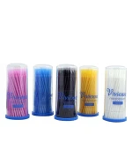 Палочки микробрашер Vivienne для коррекции ресниц в тубусе 100 шт