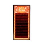 Ресницы в коробке Vivienne SAFARI Цветные 16 линий (0,2*C (10-16) красные кончики