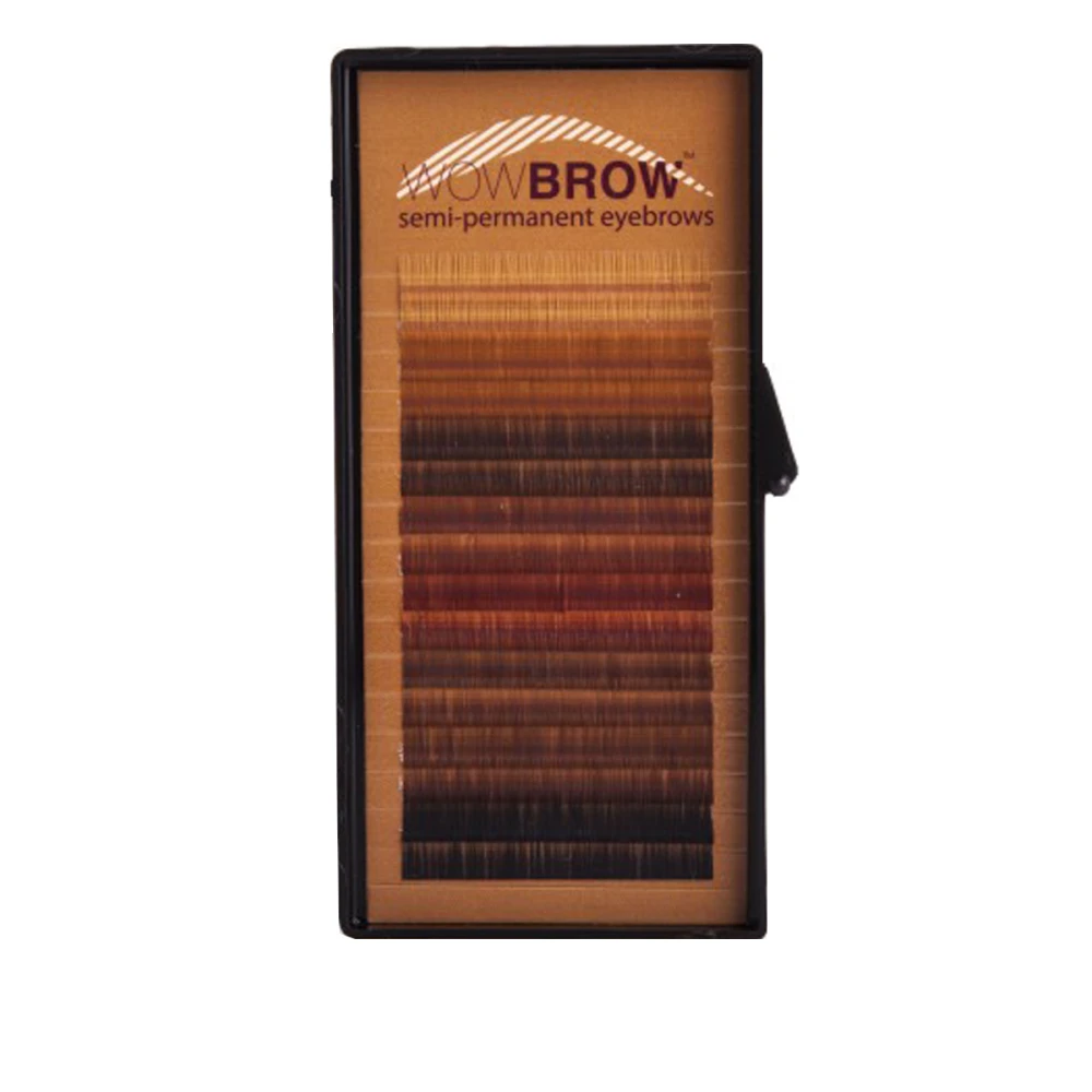 Волоски для бровей искусственные Vivienne Wowbrow 16 линий (0,07*6, прямые) Mix цветов