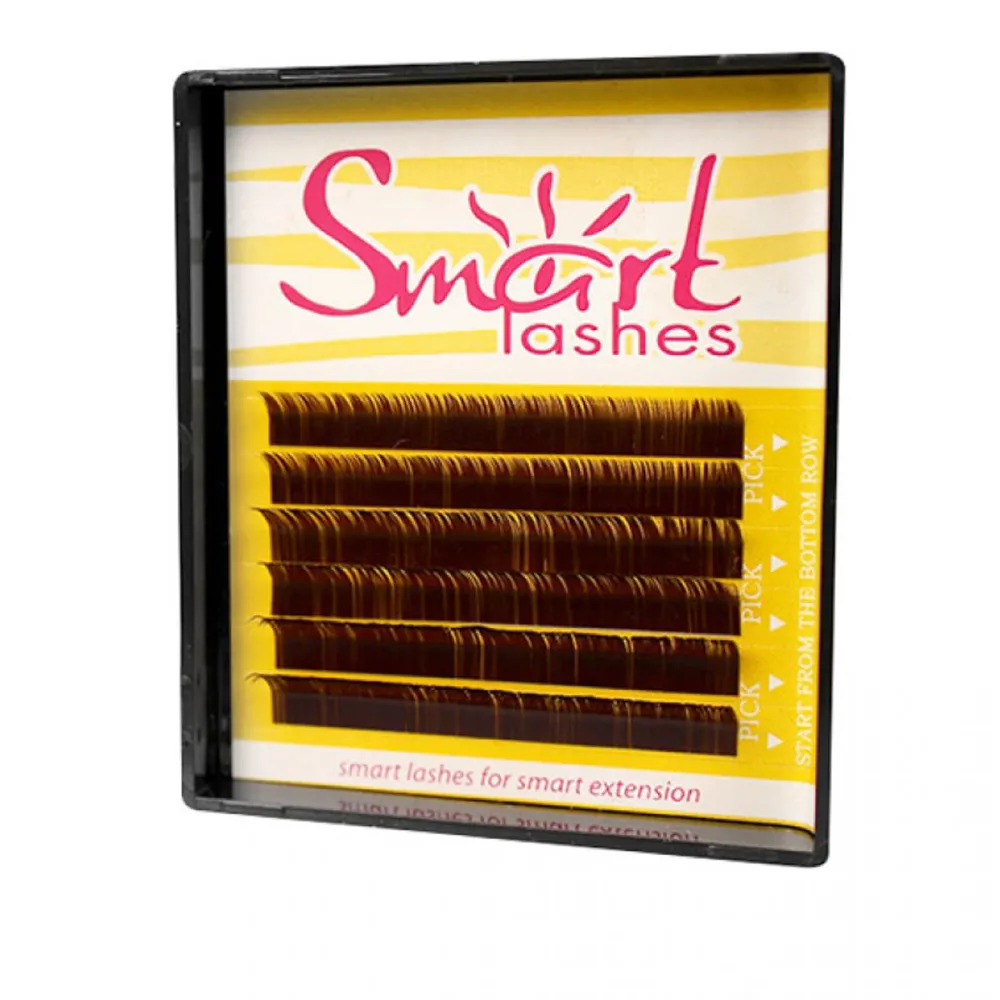 Ресницы в коробке Vivienne SMART Коричневый 6 линий (0,15*C (9,11,13))