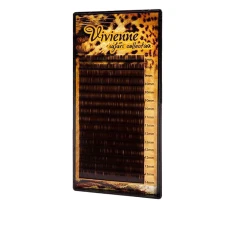 Ресницы в коробке Vivienne SAFARI Коричневый 16 линий (0,2*C (8-14))