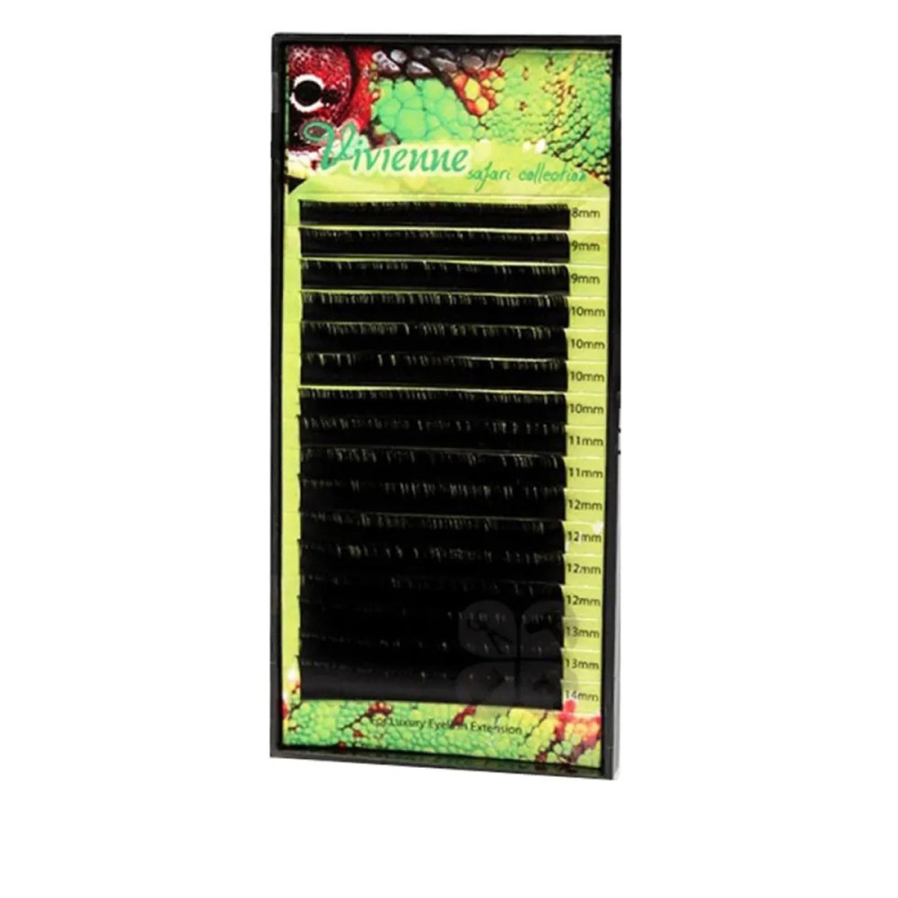 Ресницы в коробке Vivienne SAFARI Черный 16 линий (0,2*D 11 мм)