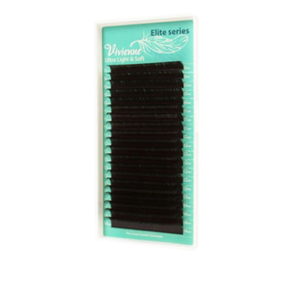 Ресницы в коробке Vivienne ELITE Ultra черный шоколад 20 линий (0,07*D (9-14))