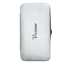 Пенал-книжка Vivienne із вбудованим магнітом срібло