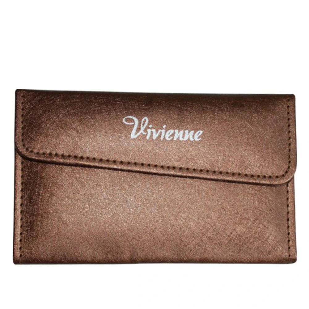 Пенал раскладной Vivienne с магнитной кнопкой на 4 пинцета бронзовый
